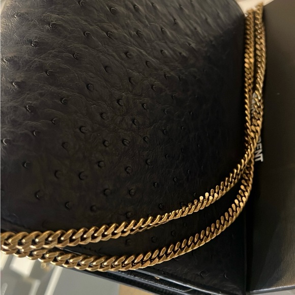 YSL-Navy Ostrich leather bag- RARE - Picture 5 of 9